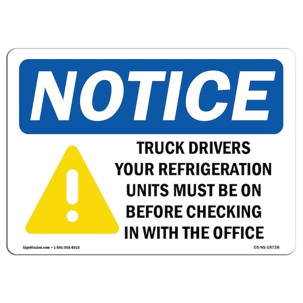 OSHA Notice, 3.5" Width, Decal, 3.5" W, 5" L, Landscape, PK10, OS-NS-D-35-L-18738-10PK